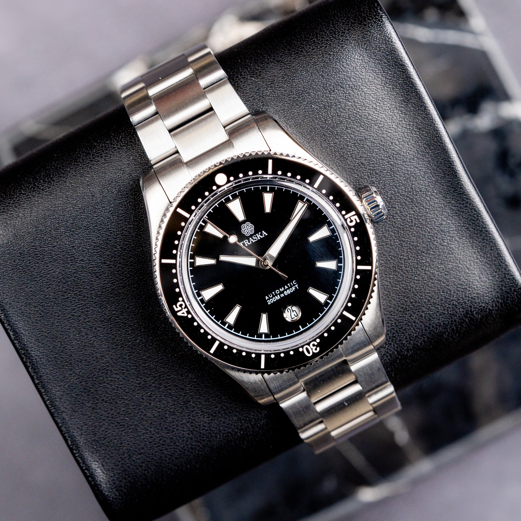 Traska Automatic Black & Steel